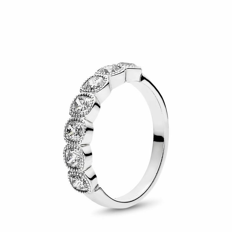 Pandora Australia Alluring Cushion Promise Ring - Sterling Silver | EHJOTM031